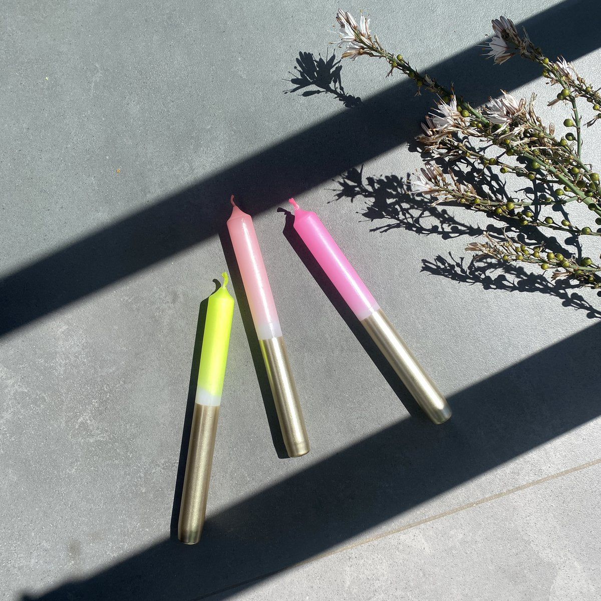 Kerzen Dip Dye HERA | 3-er Set