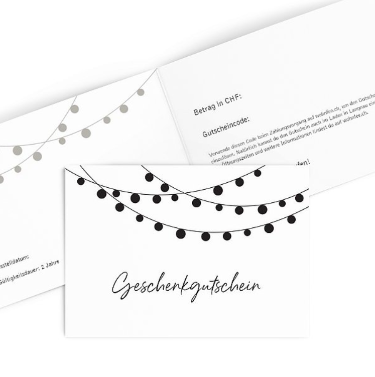 Geschenkgutschein (Klappkarte)
