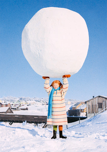 Postkarte PIPPI SCHNEEBALL