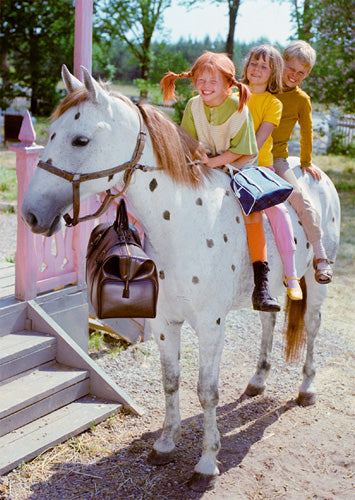 Postkarte PIPPI UND FREUNDE AUF KLEINER ONKEL