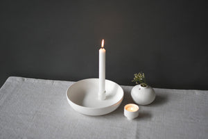 Kerzenhalter LIDATORP L | Weiss ∅ 21 cm