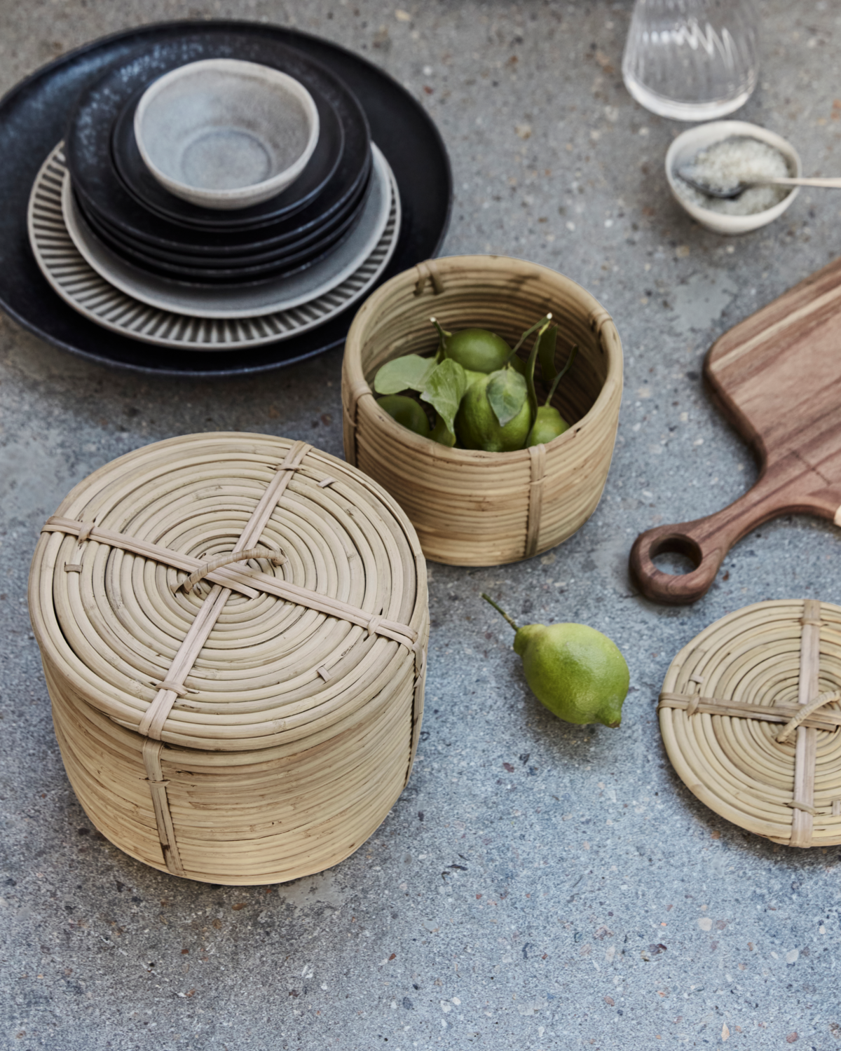 Korb mit Deckel ROUND | 2 Grössen