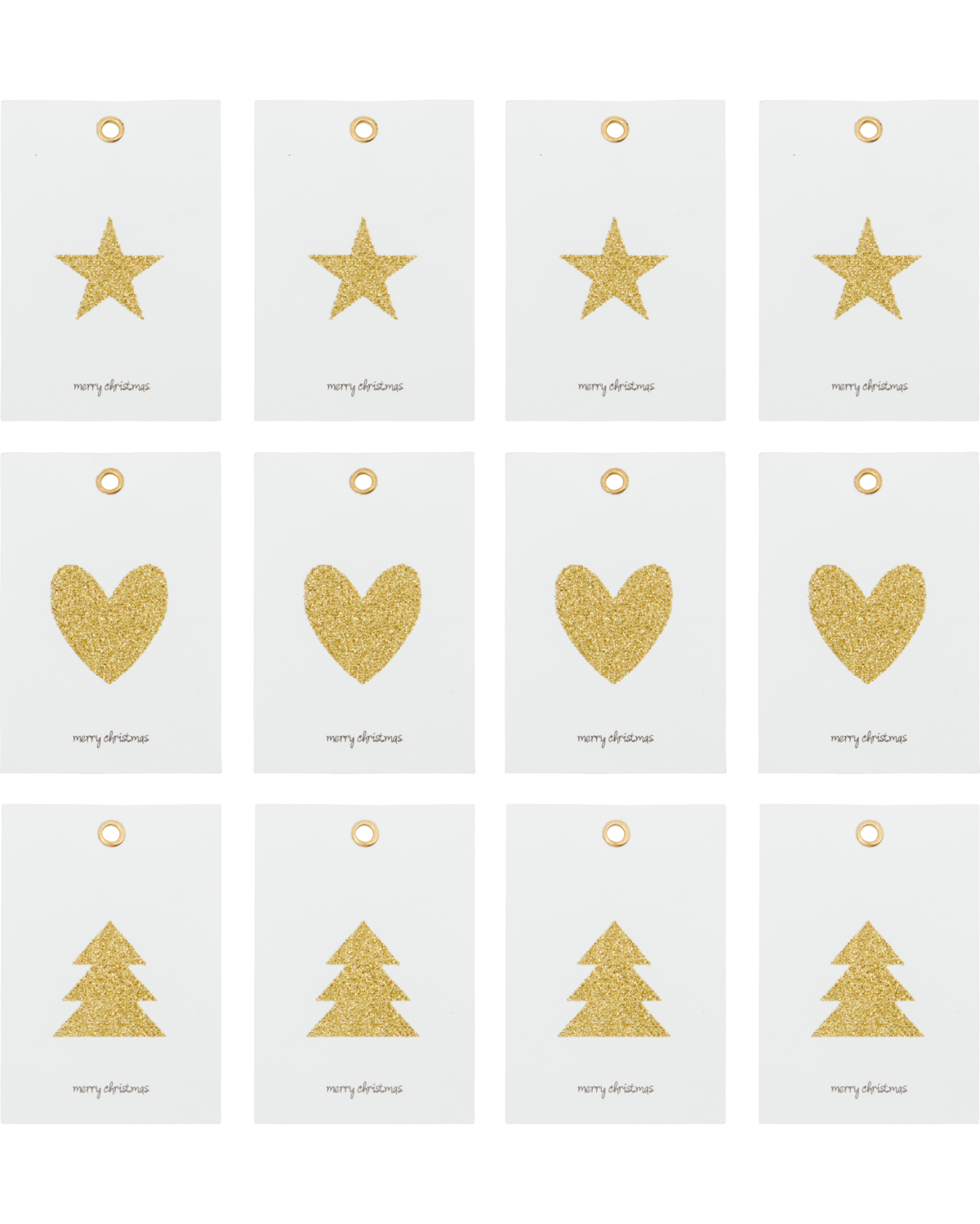 Geschenkanhänger GLITTER | 12- er Set