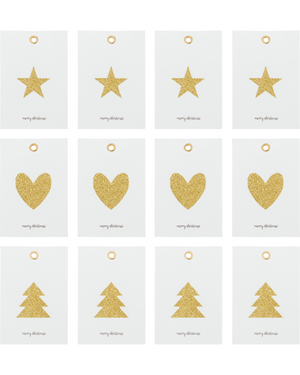 Geschenkanhänger GLITTER | 12- er Set