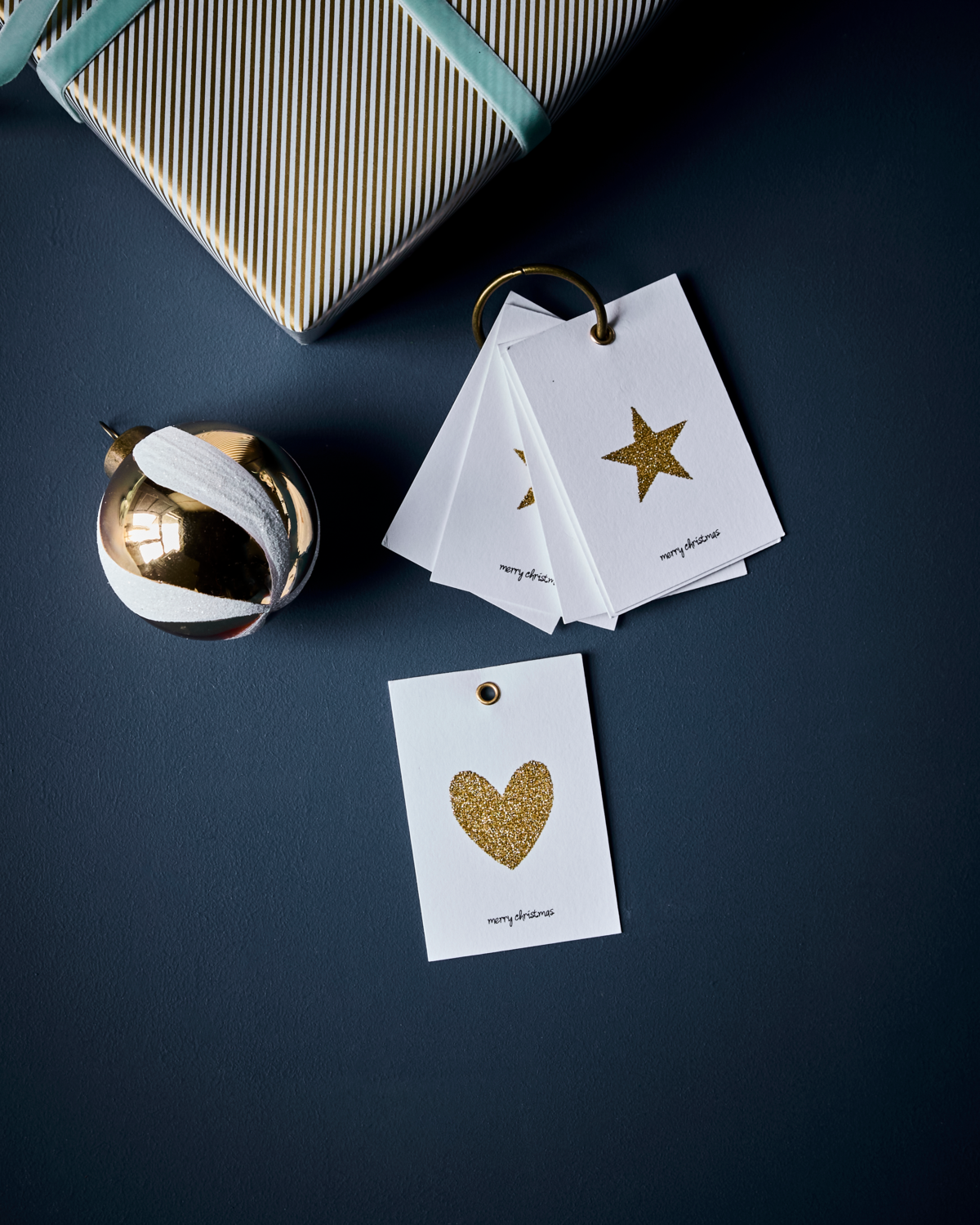 Geschenkanhänger GLITTER | 12- er Set