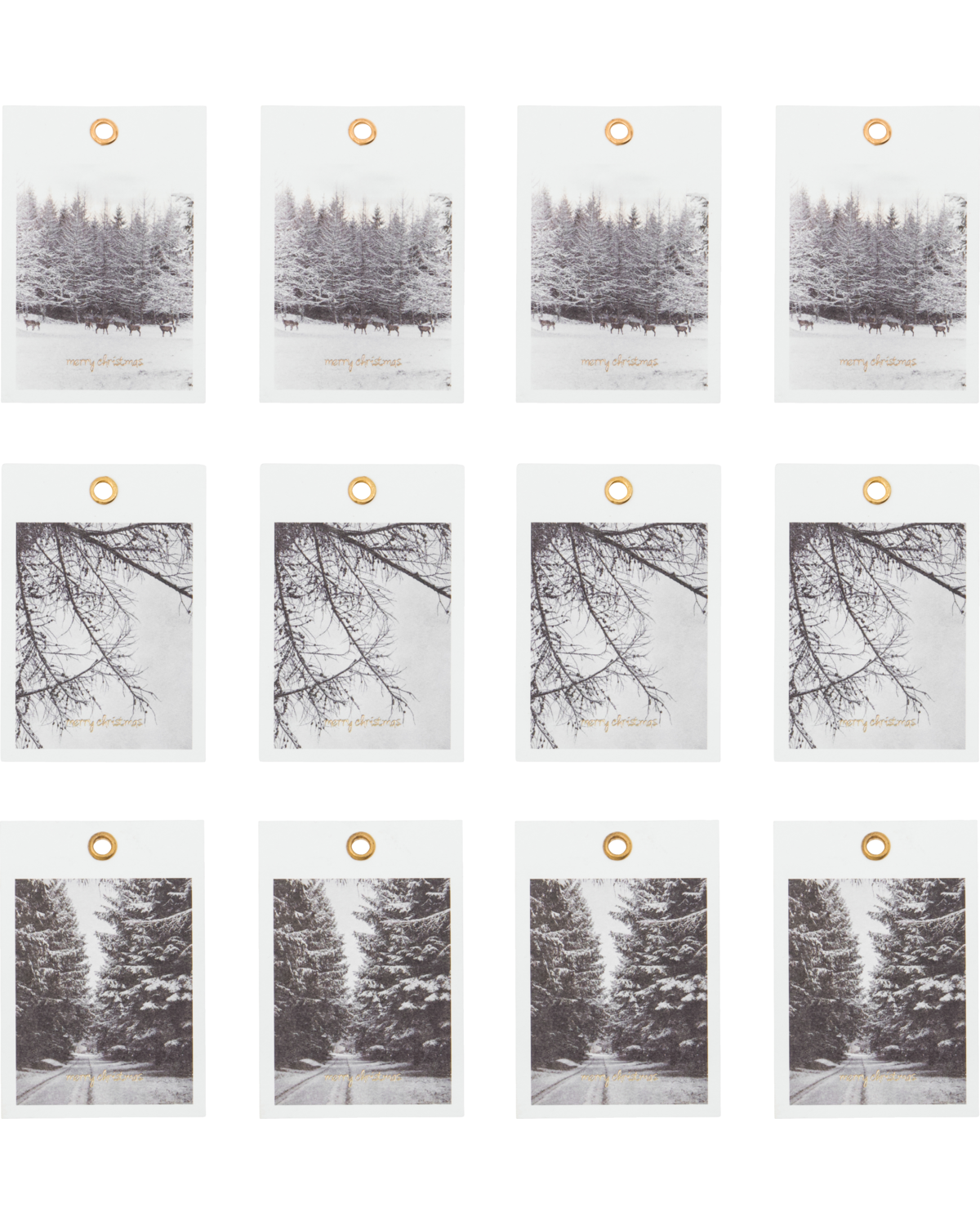 Geschenkanhänger WINTER | 12- er Set