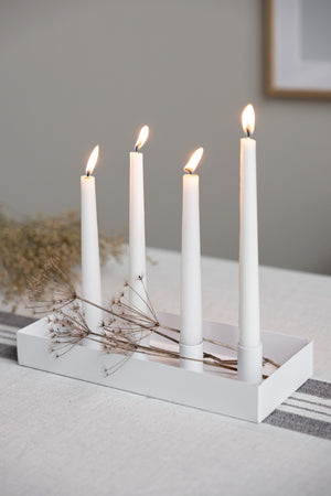 Kerzenhalter SUND | Weiss, lang 30 cm