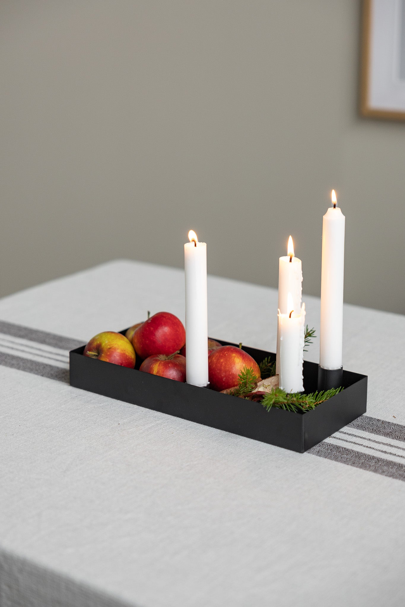 Kerzenhalter SUND | Schwarz, lang 30 cm