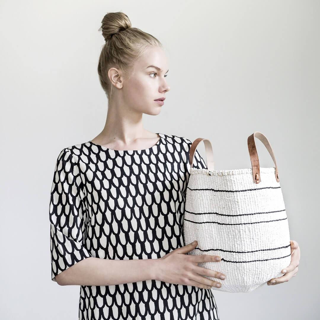 Marktkorb KIONDO | M Weiss / Schwarz