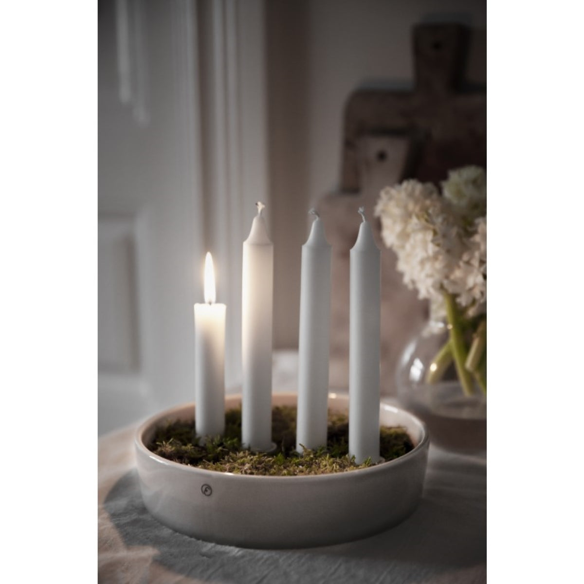 Kerzenschale ERNST | Crèmeweiss glasiert  Ø: 18 cm
