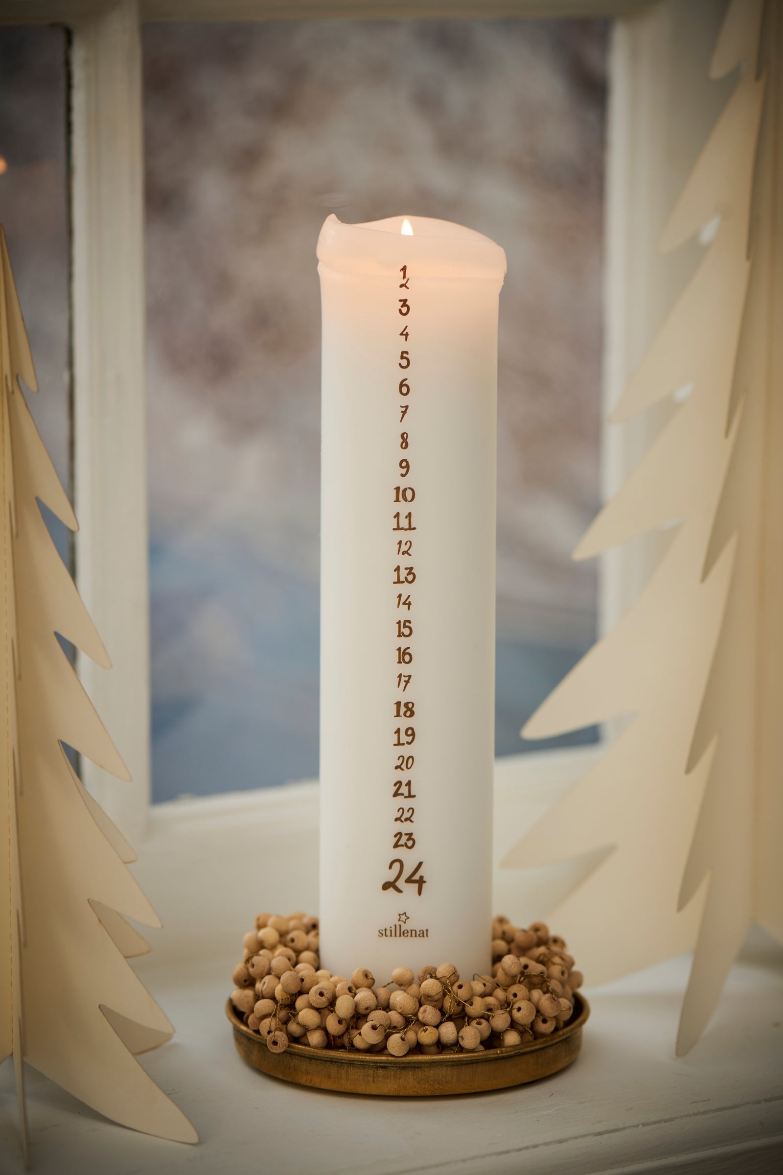 Kranz Holzperlen NATUR  | Ø: 10 cm