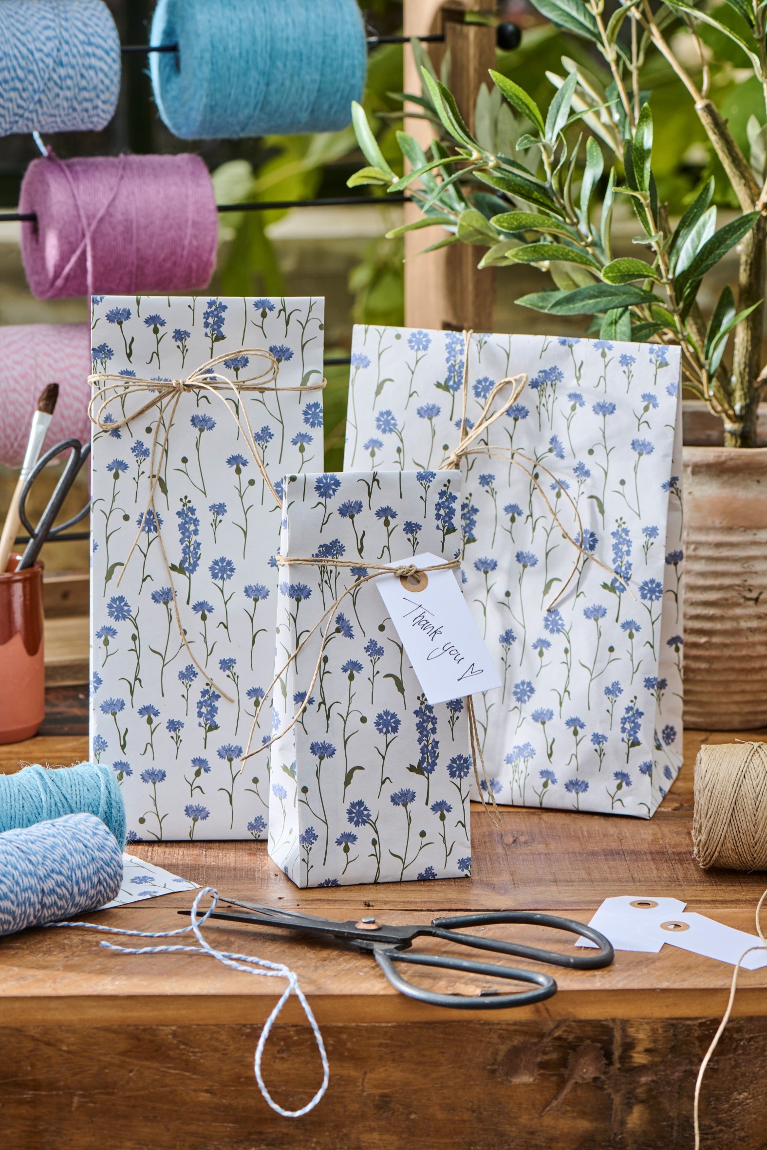 Geschenkbeutel KORNBLUMEN | Gross 10 Stk.