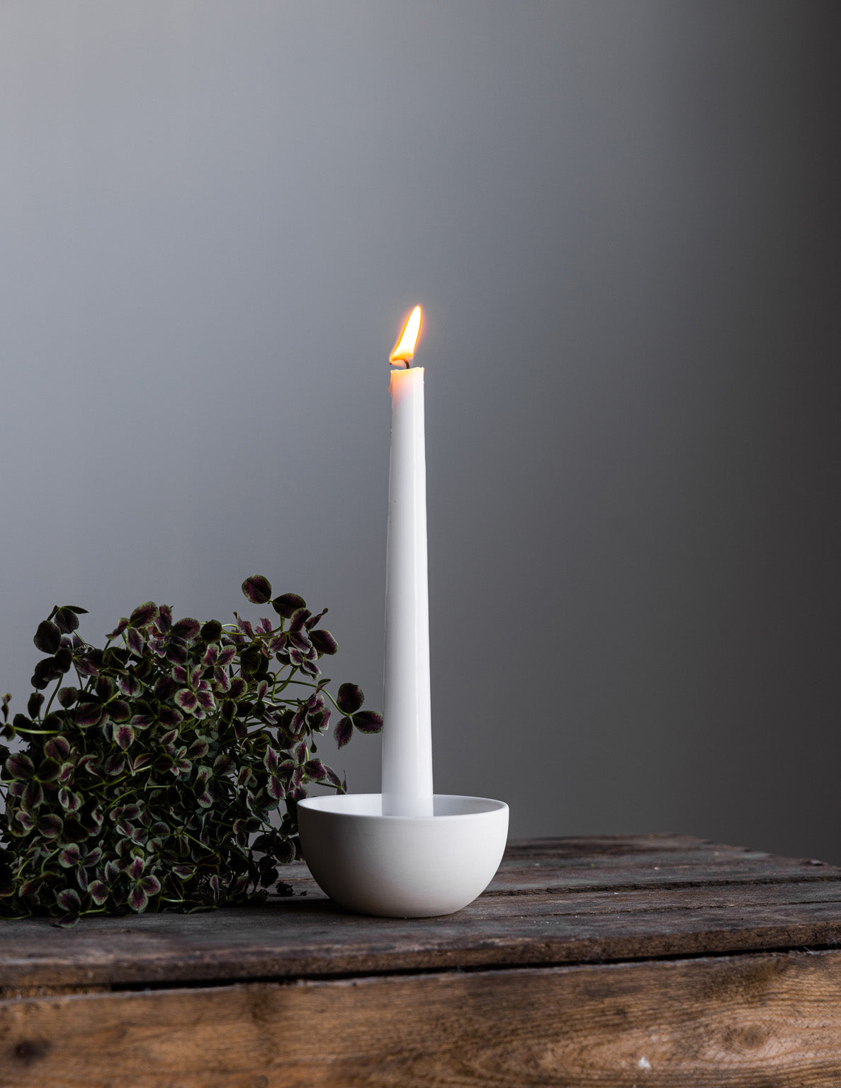 Kerzenhalter LIDATORP MINI | Weiss ∅ 10 cm