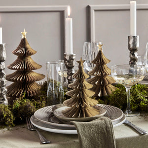 Weihnachtsbaum aus Papier - GOLD 3-er Set - 50%