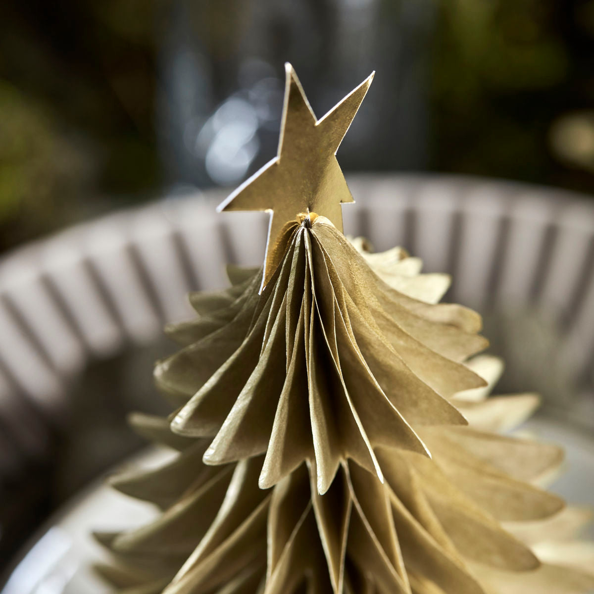 Weihnachtsbaum aus Papier - GOLD 3-er Set - 50%