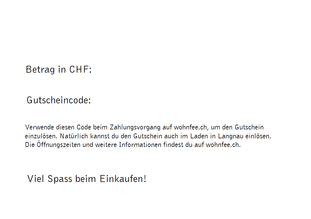 Geschenkgutschein (Klappkarte)