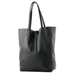 Ledershopper BLACK