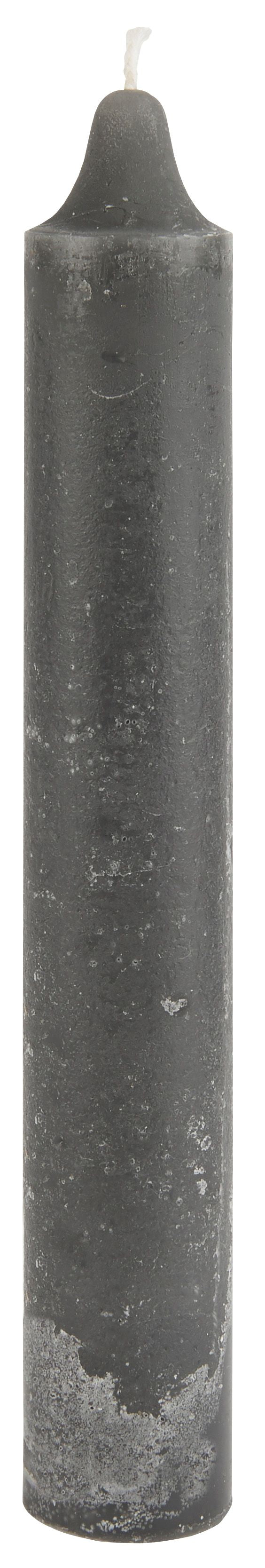 Grosse Stabkerze Rustikal | Dunkelgrau Ø: 3.8cm