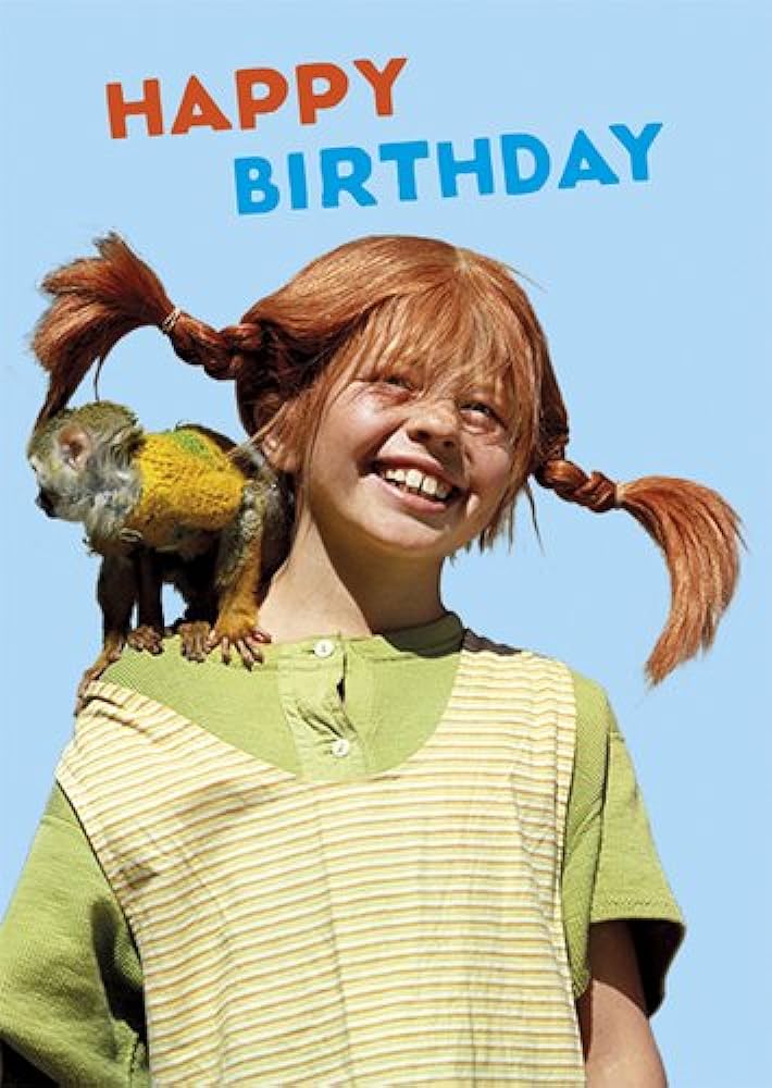 Postkarte PIPPI HAPPY BIRTHDAY