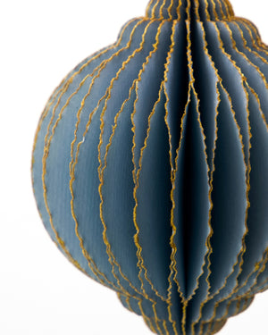 Hängeornament ALSTA Medium | Light blue - Golden