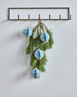 Hängeornament ALSTA Medium | Light blue - Golden
