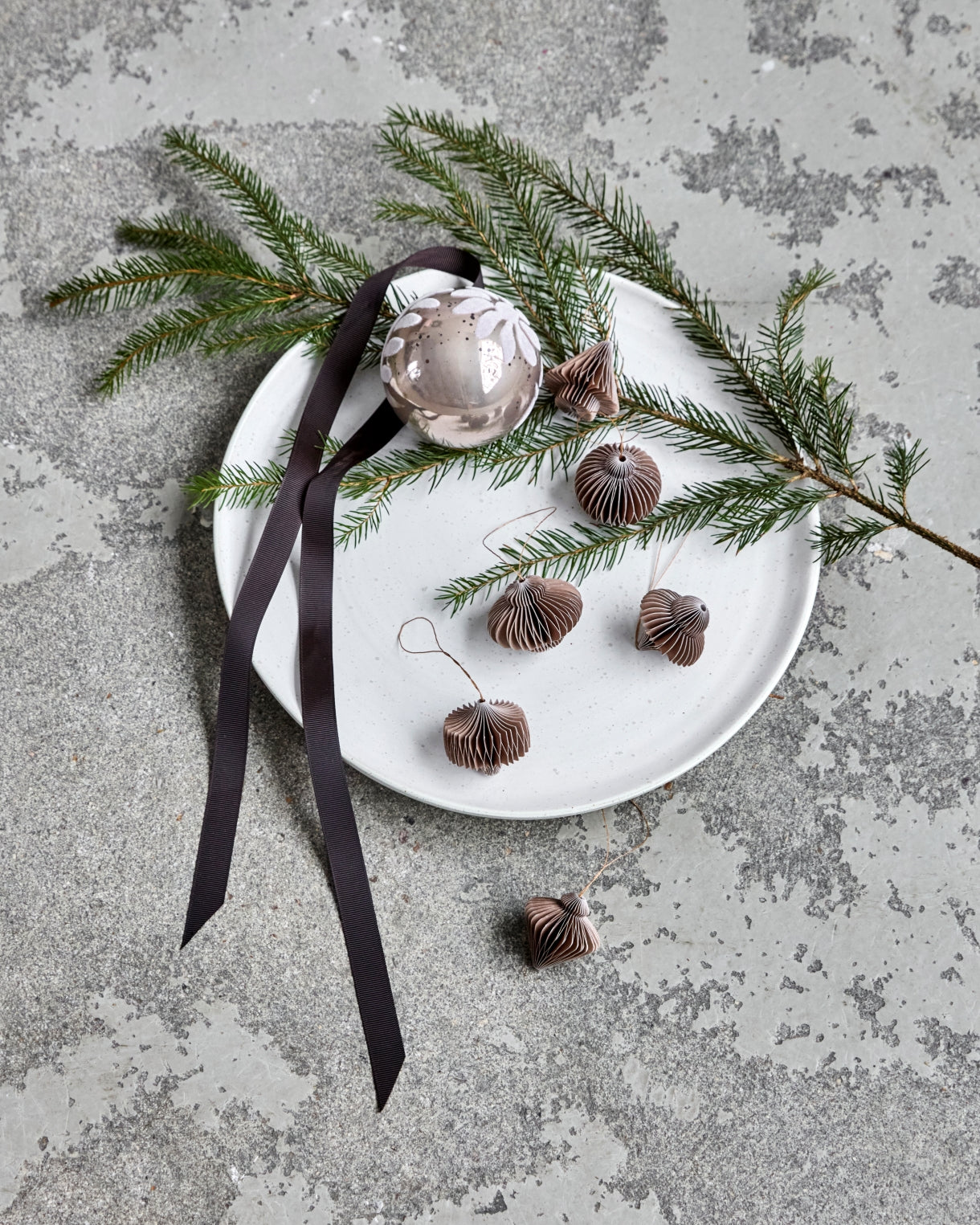 Weihnachtsdekoration COMB | Light brown 6 Stk.