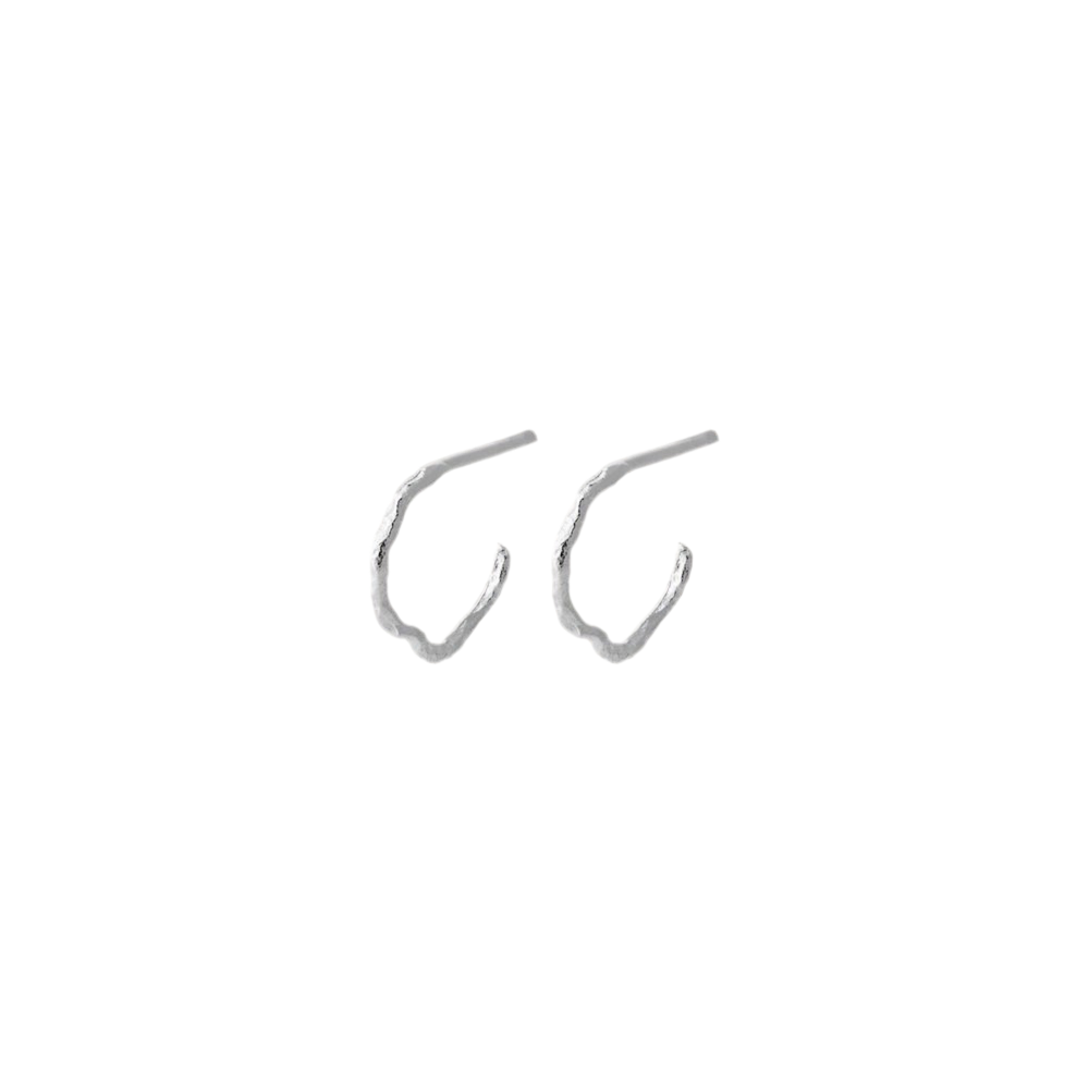 Ohrstecker TWIG HOOPS - silber