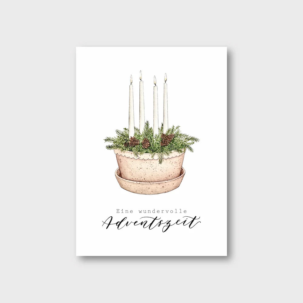 Postkarte ADVENTSKRANZ