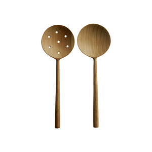 Salatbesteck TEAK | 2- Teilig