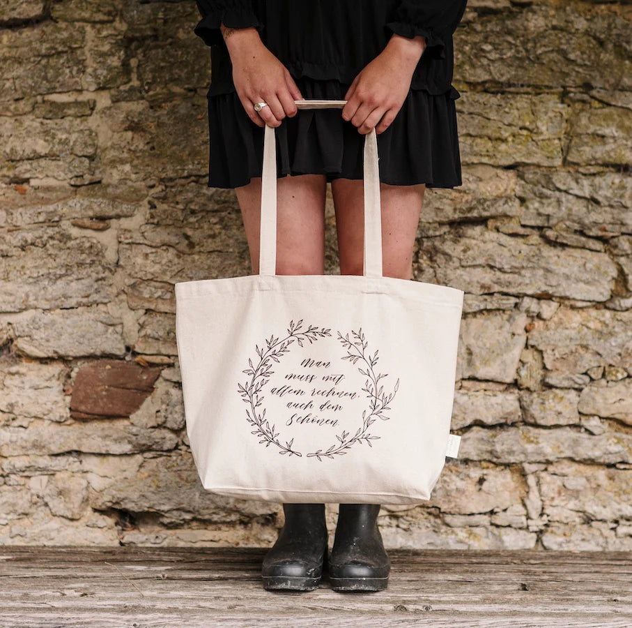 Canvatasche MAN MUSS MIT ALLEM RECHNEN...