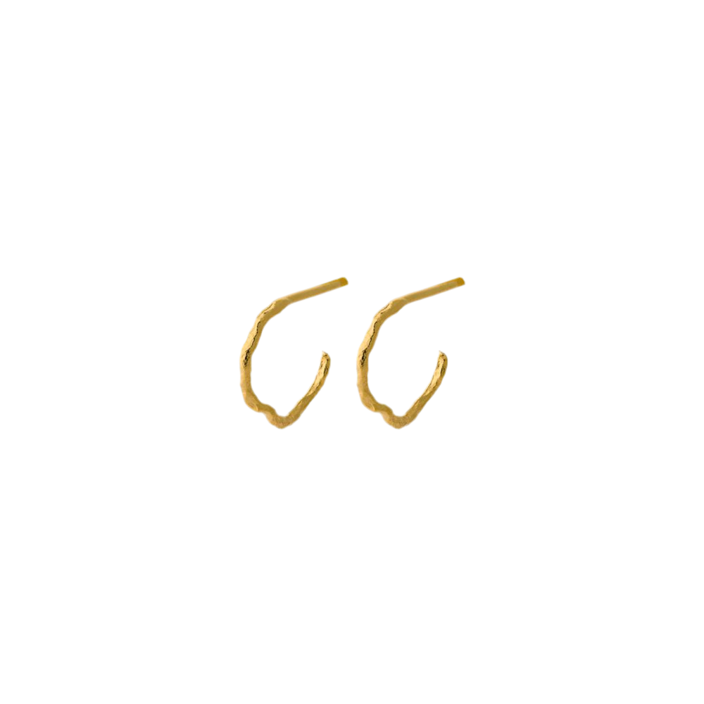 Ohrstecker TWIG HOOPS - gold
