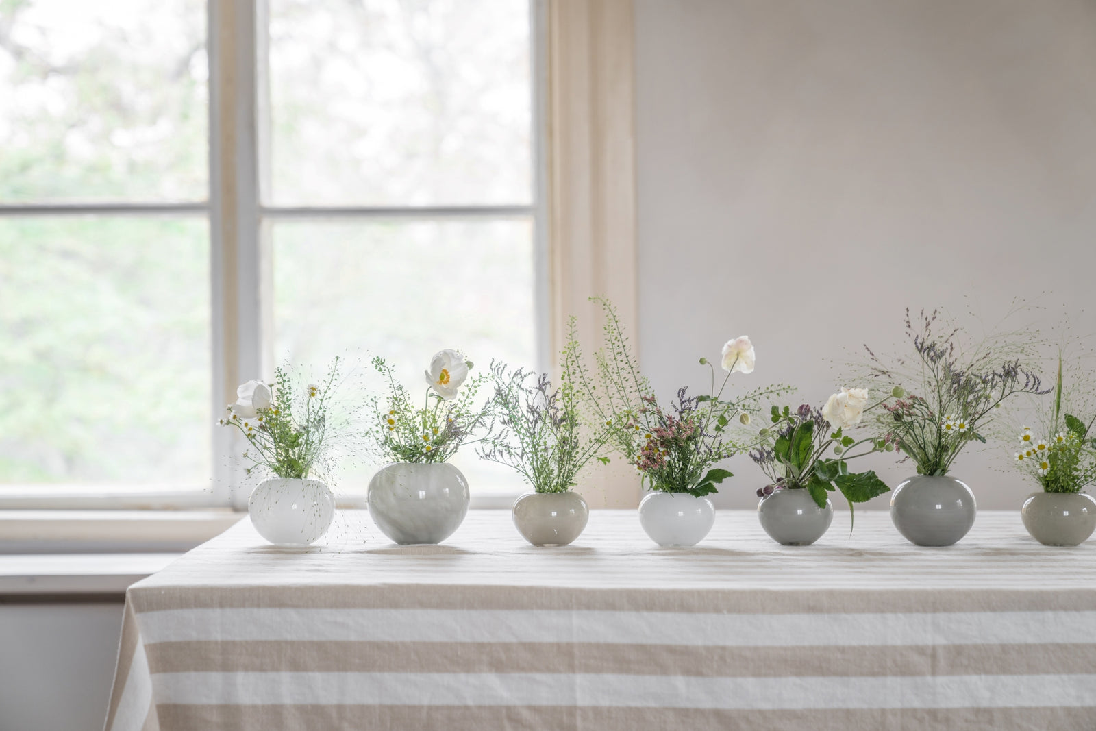 Kerzenhalter - Vase aus Glas | Weiss