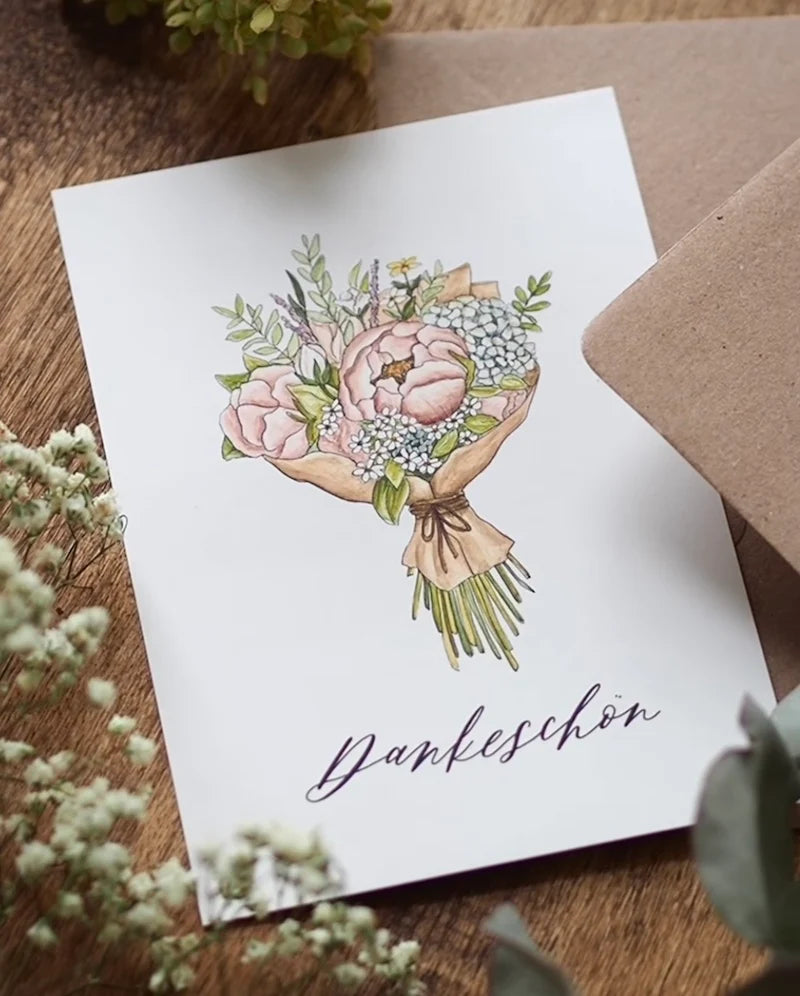 Postkarte DANKESCHÖN