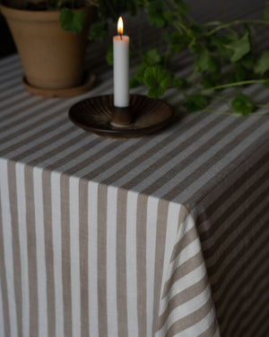 Tischdecke STRIPE | Beige / Weiss 300 x 145 cm