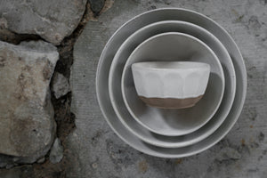 Schale ERNST | Weiss - Natur Ø: 12 cm