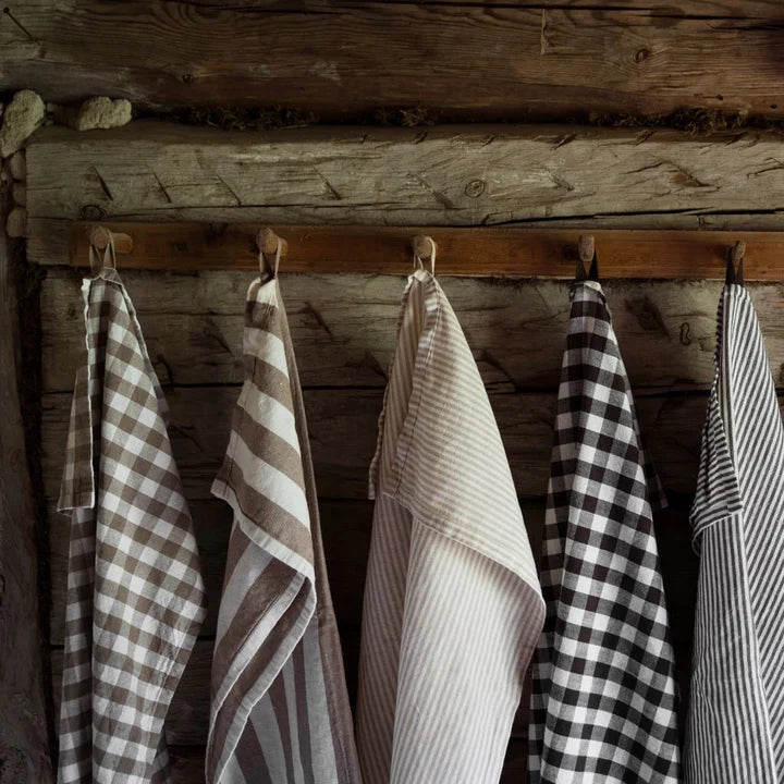 Geschirrtuch SQUARE | Taupe - Weiss