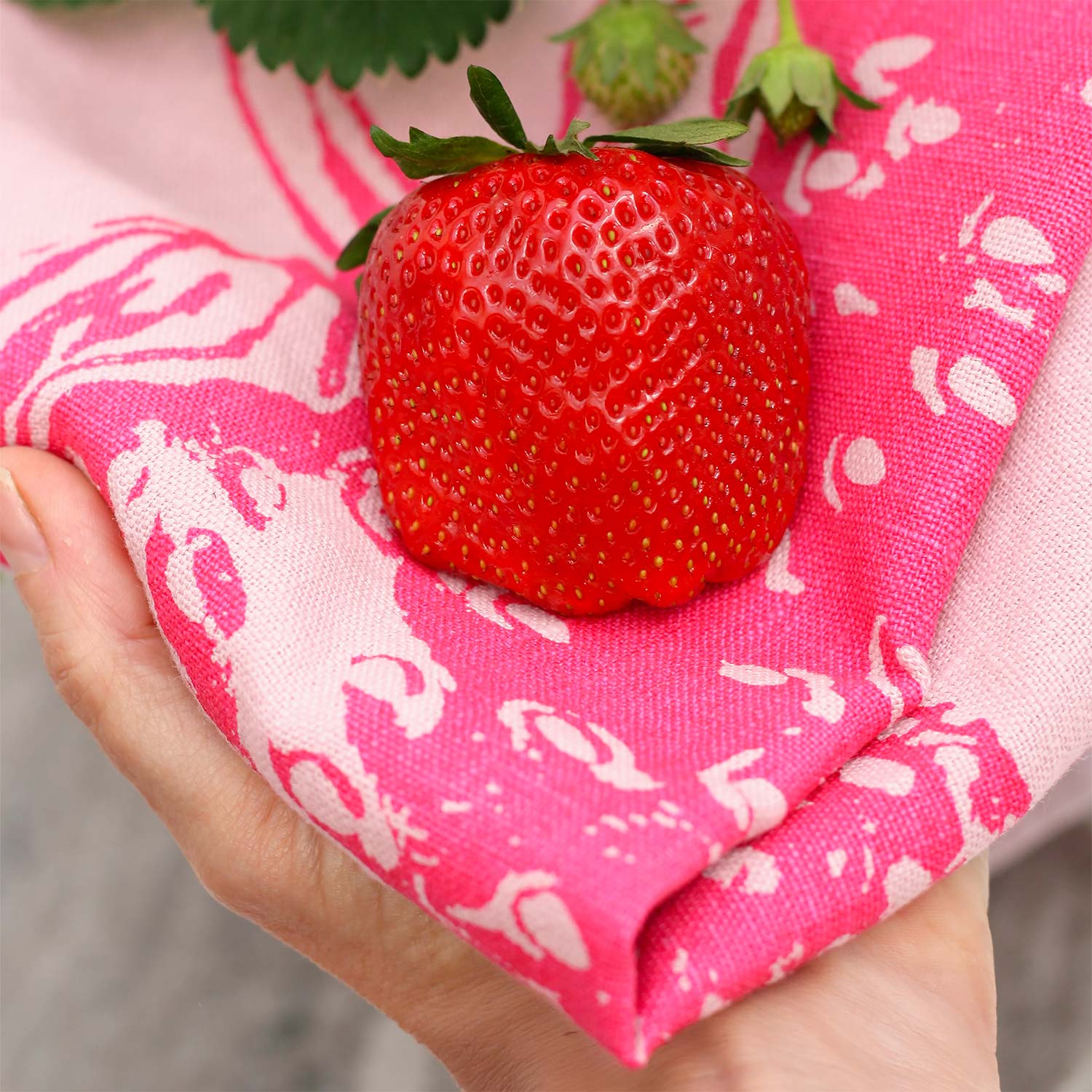 Geschirrtuch ERDBEERE | Rosa