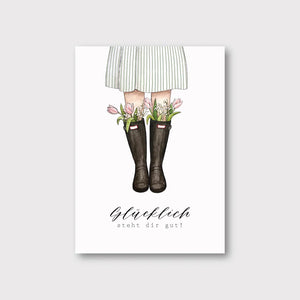 Postkarte GUMMISTIEFEL