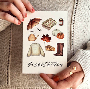 Postkarte HERBSTBOTEN