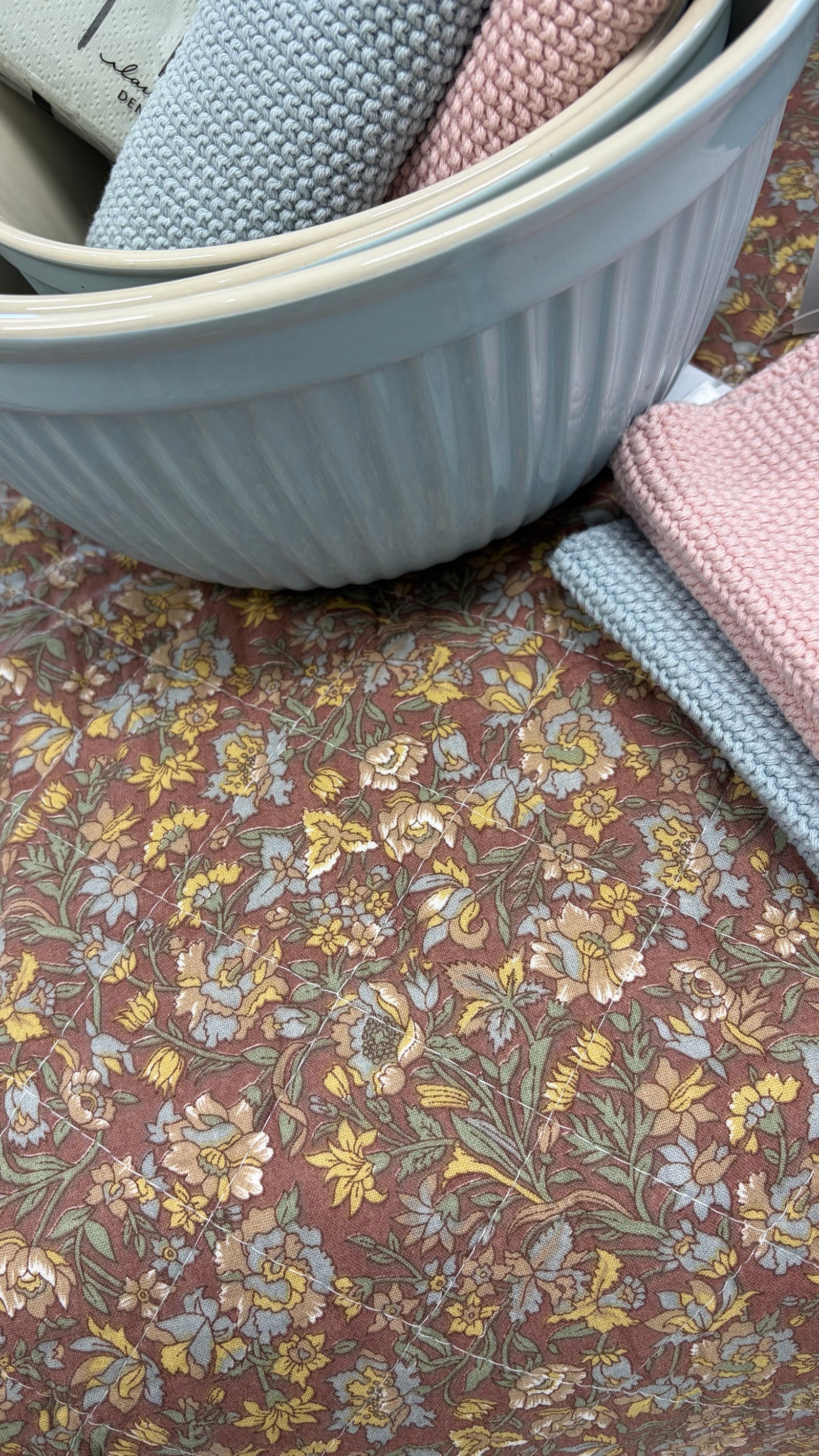 Decke BLUMENMUSTER | Braun