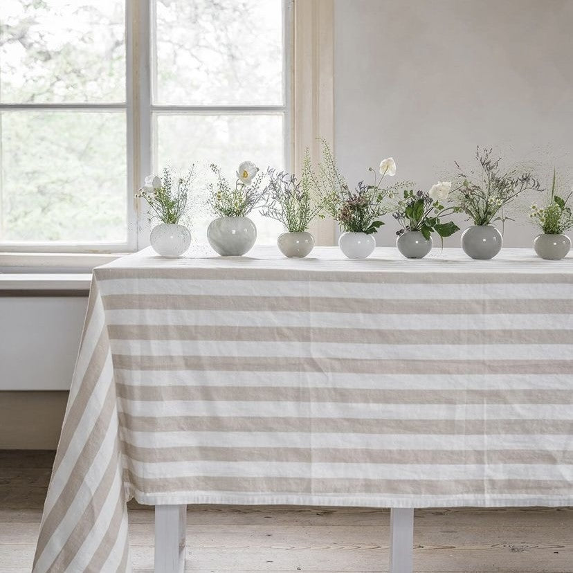 Kerzenhalter - Vase aus Glas | Beige