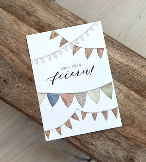 Postkarte LASS DICH FEIERN!