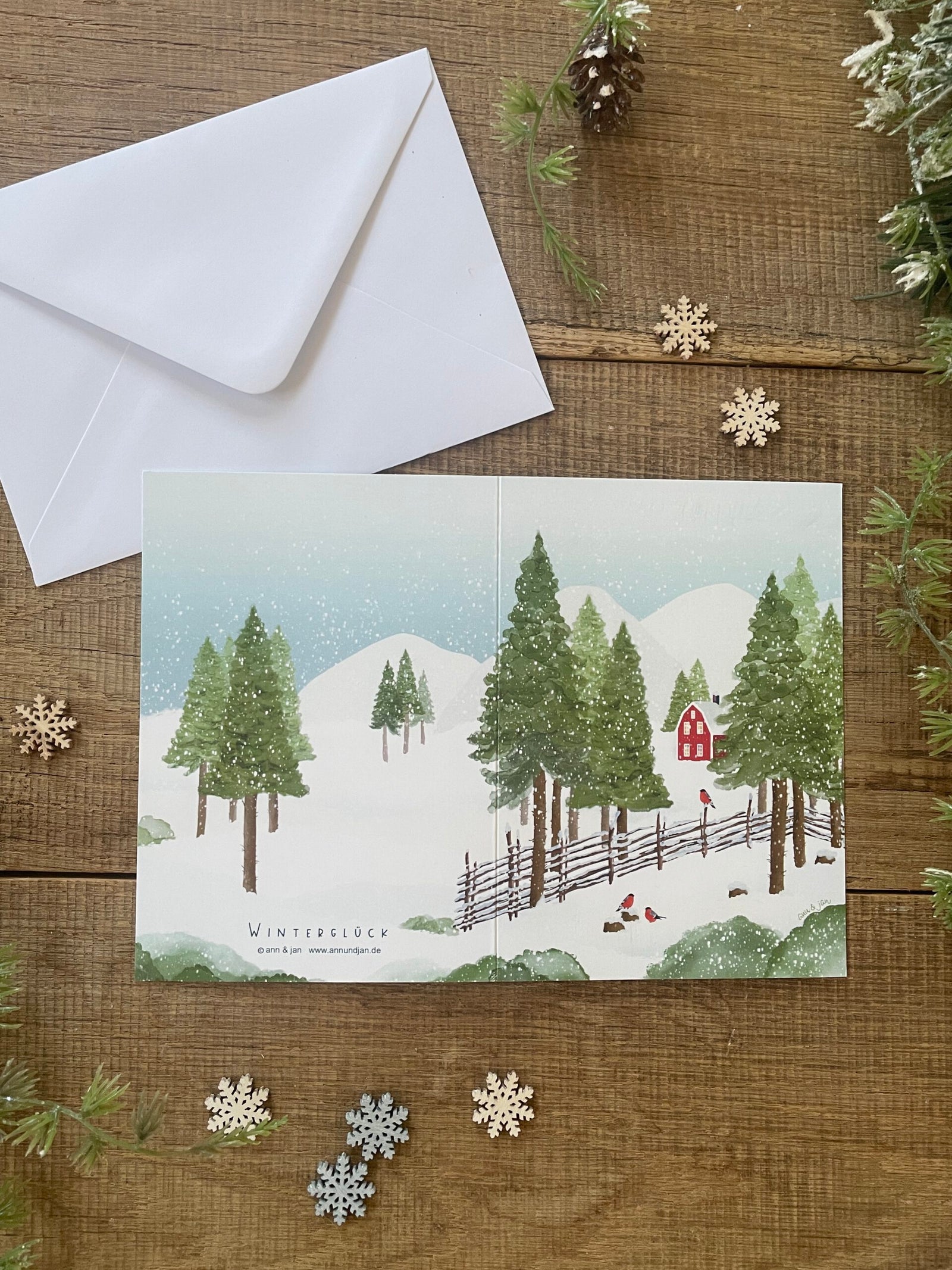 Klappkarte mit Umschlag | Zauberhafte Winterglück A6