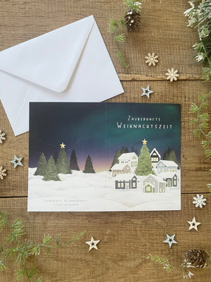 Klappkarte mit Umschlag | Zauberhafte Weihnachtszeit A6