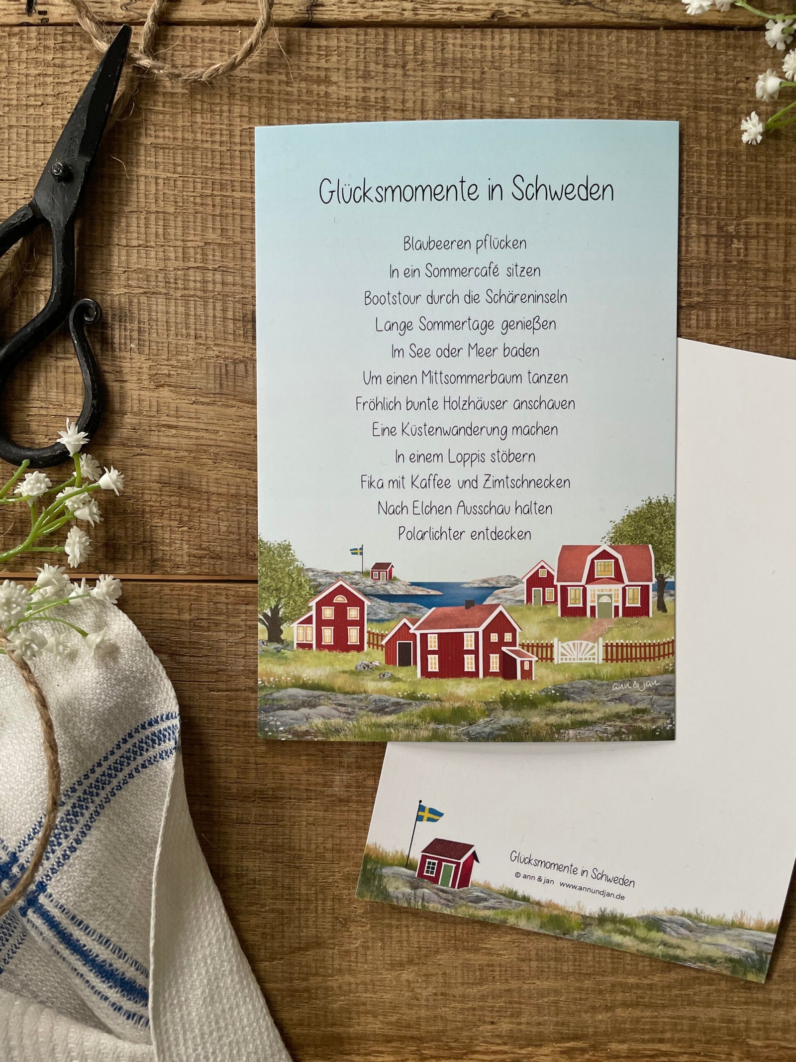 Grosse Postkarte | Glücksmomente in Schweden