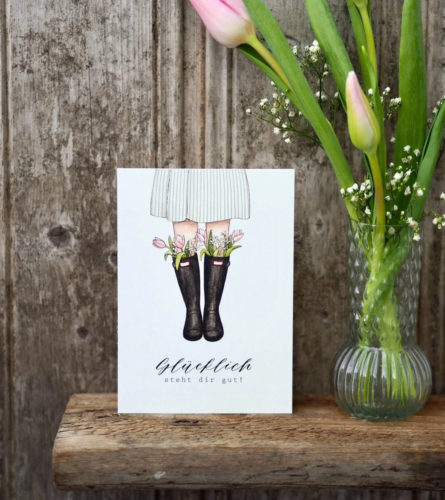 Postkarte GUMMISTIEFEL