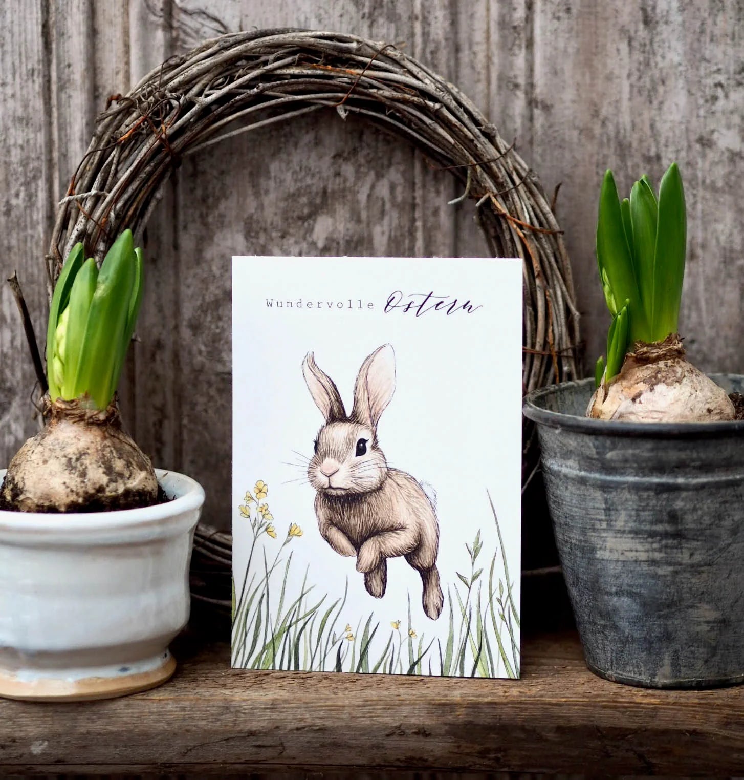 Postkarte HOPPELHASE