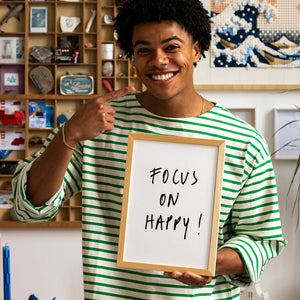 Print A4 Focus on happy...