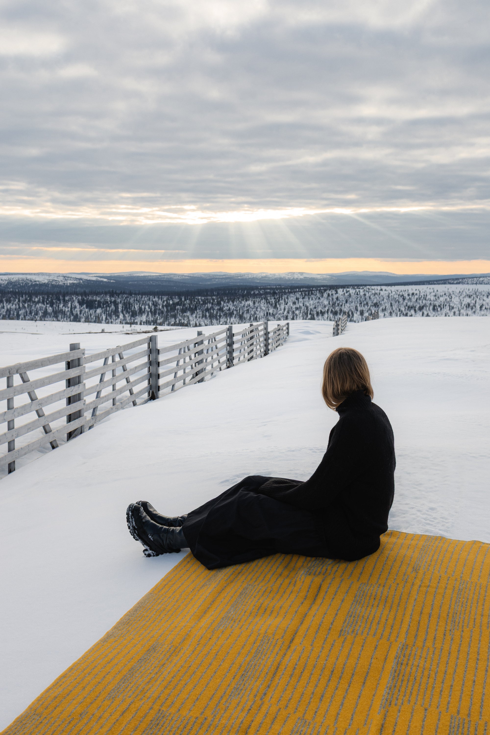 Wolldecke AURORA | Grau - Weiss