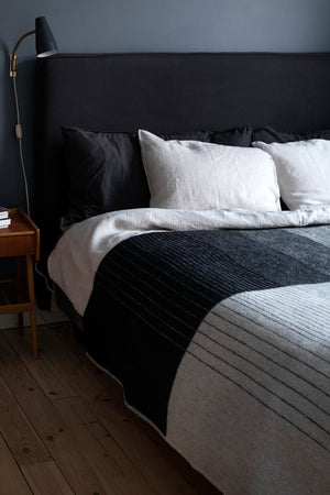 Wolldecke Kaamos | Grau - Weiss - Schwarz